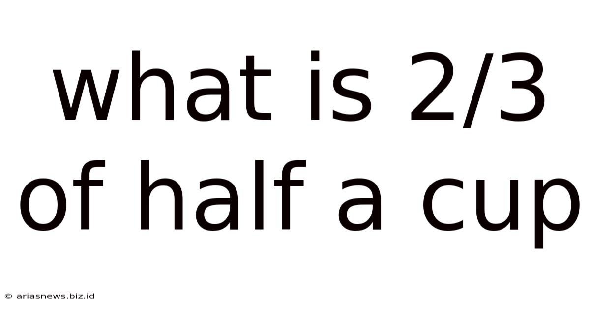 What Is 2/3 Of Half A Cup