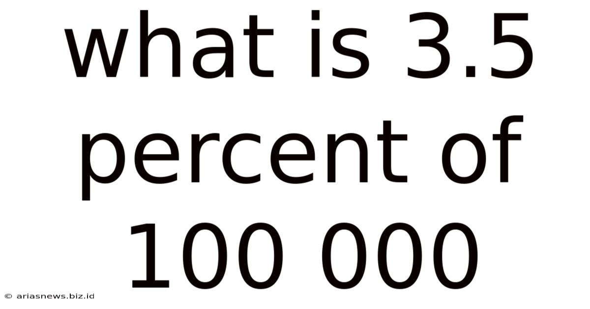 What Is 3.5 Percent Of 100 000