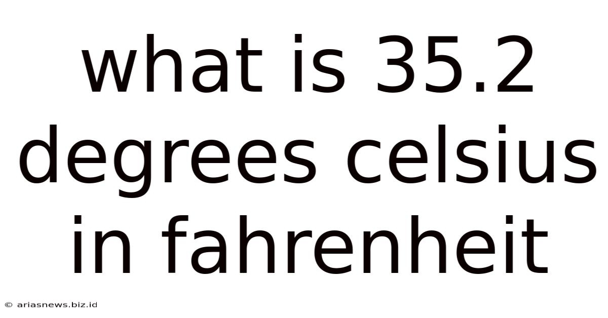 What Is 35.2 Degrees Celsius In Fahrenheit