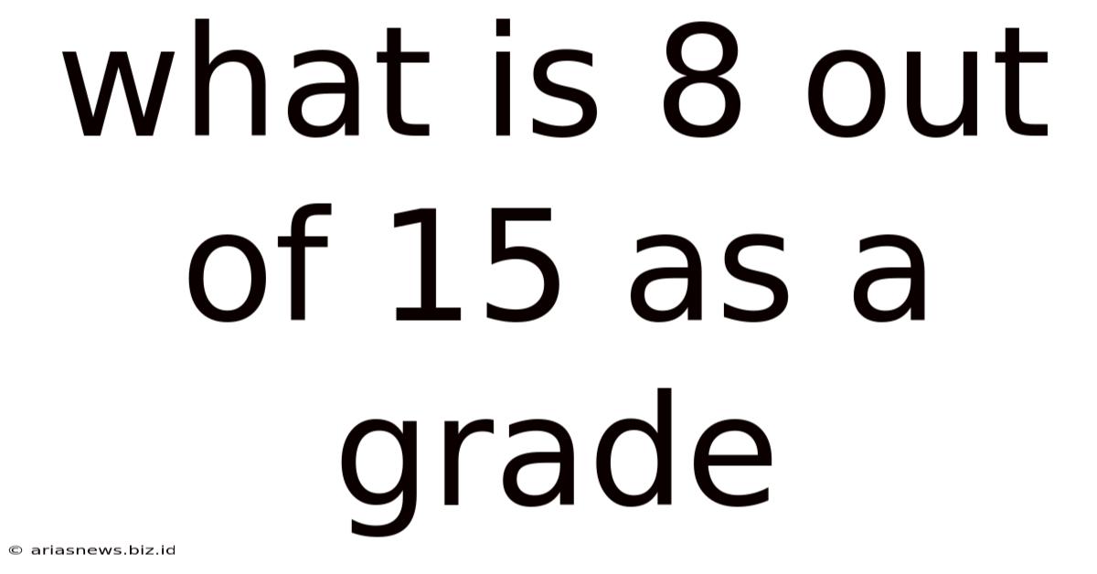 What Is 8 Out Of 15 As A Grade