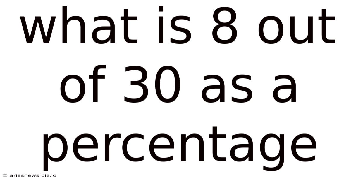 What Is 8 Out Of 30 As A Percentage