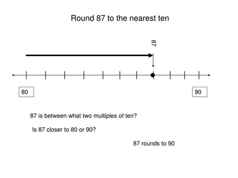 What Is 87 Rounded To The Nearest Ten