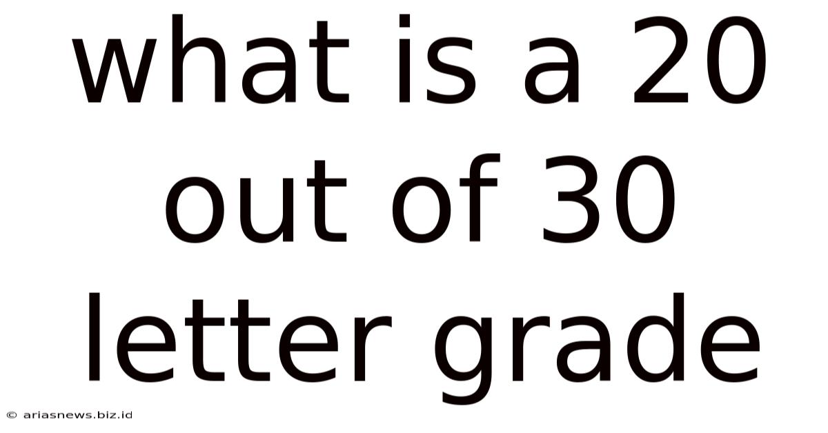 What Is A 20 Out Of 30 Letter Grade