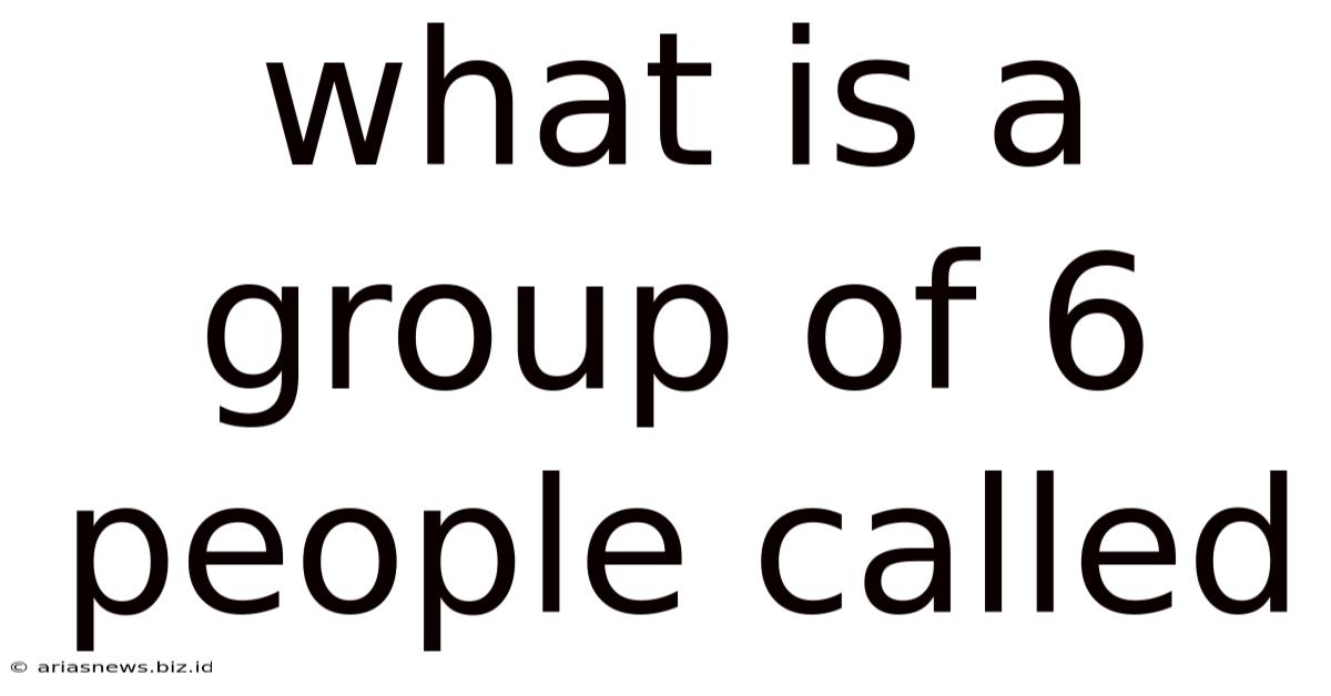 What Is A Group Of 6 People Called