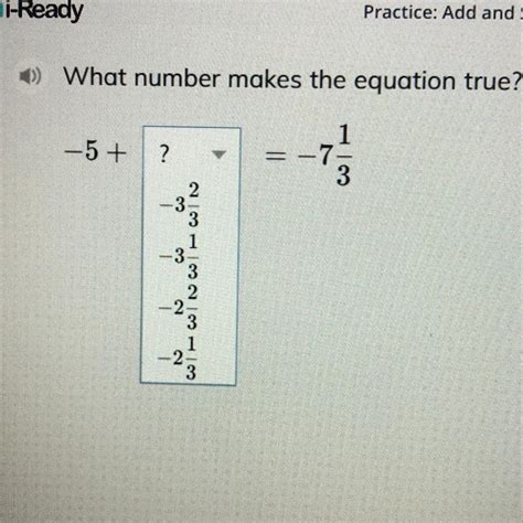 What Is A Number That Makes An Equation True