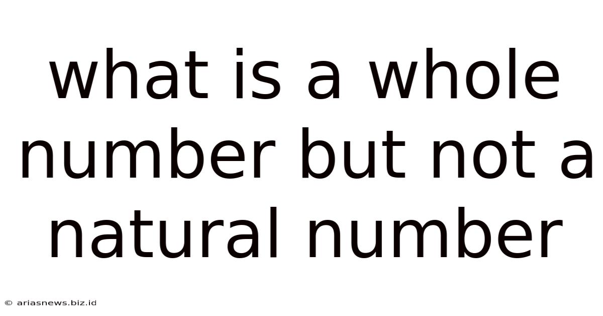 What Is A Whole Number But Not A Natural Number