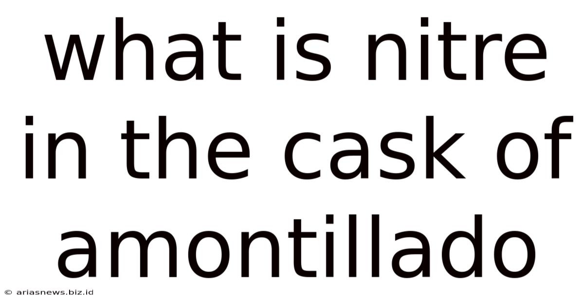 What Is Nitre In The Cask Of Amontillado