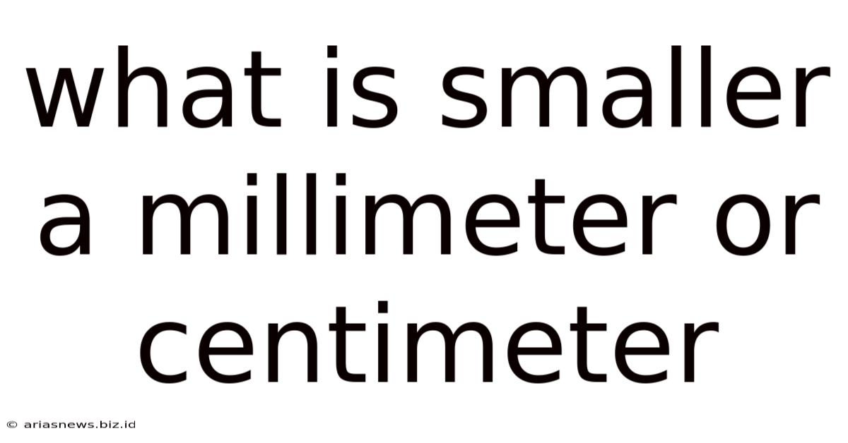 What Is Smaller A Millimeter Or Centimeter