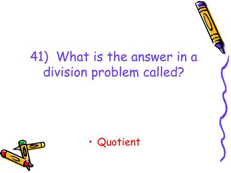 What Is The Answer In Division Called