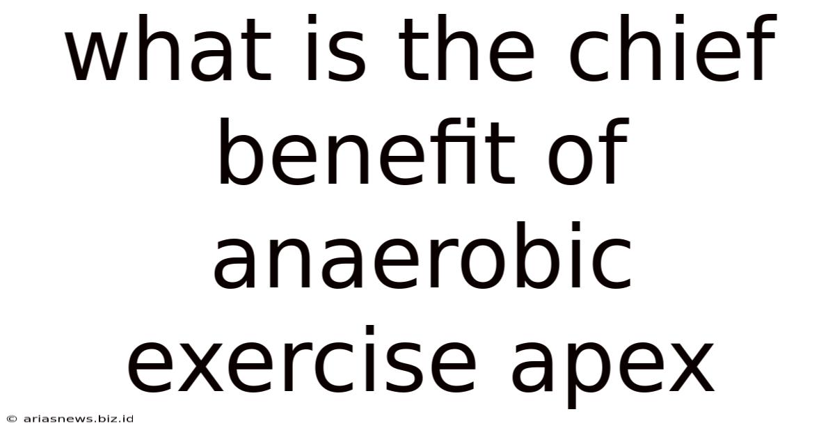 What Is The Chief Benefit Of Anaerobic Exercise Apex