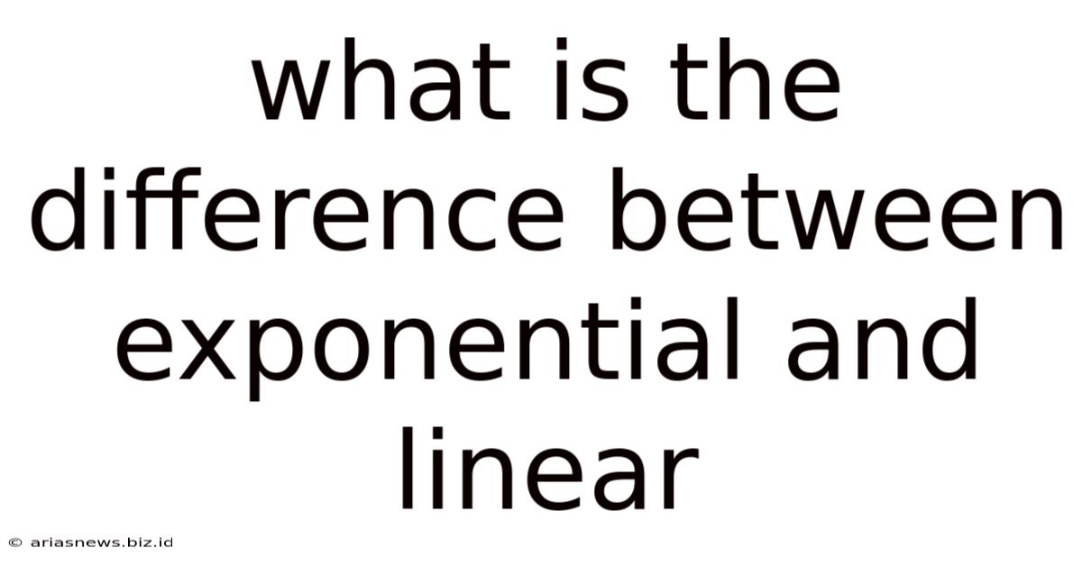 What Is The Difference Between Exponential And Linear