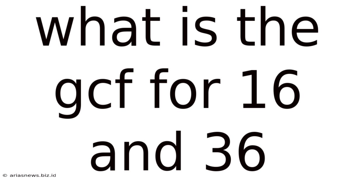 What Is The Gcf For 16 And 36