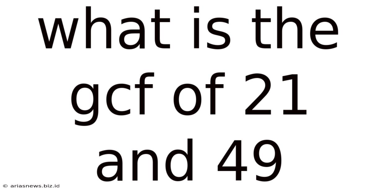 What Is The Gcf Of 21 And 49
