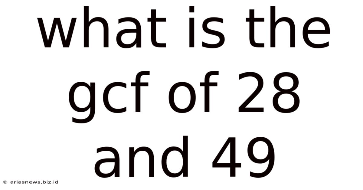 What Is The Gcf Of 28 And 49