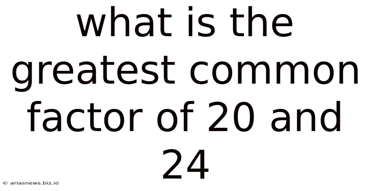 What Is The Greatest Common Factor Of 20 And 24