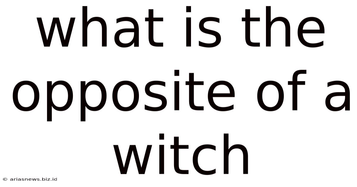 What Is The Opposite Of A Witch