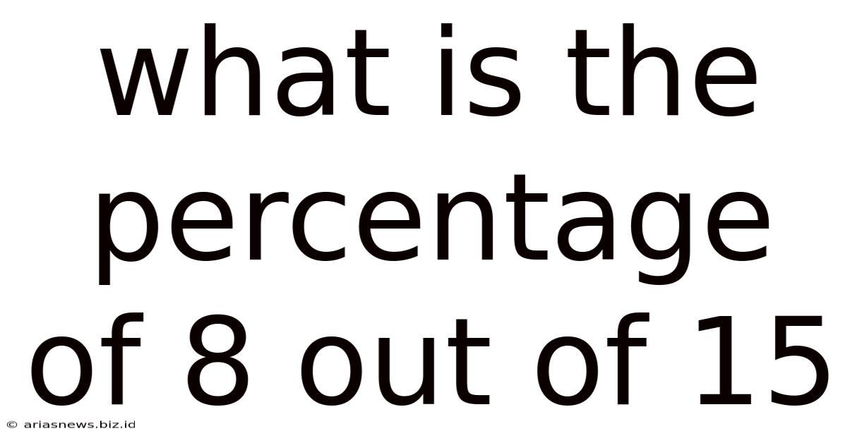 What Is The Percentage Of 8 Out Of 15