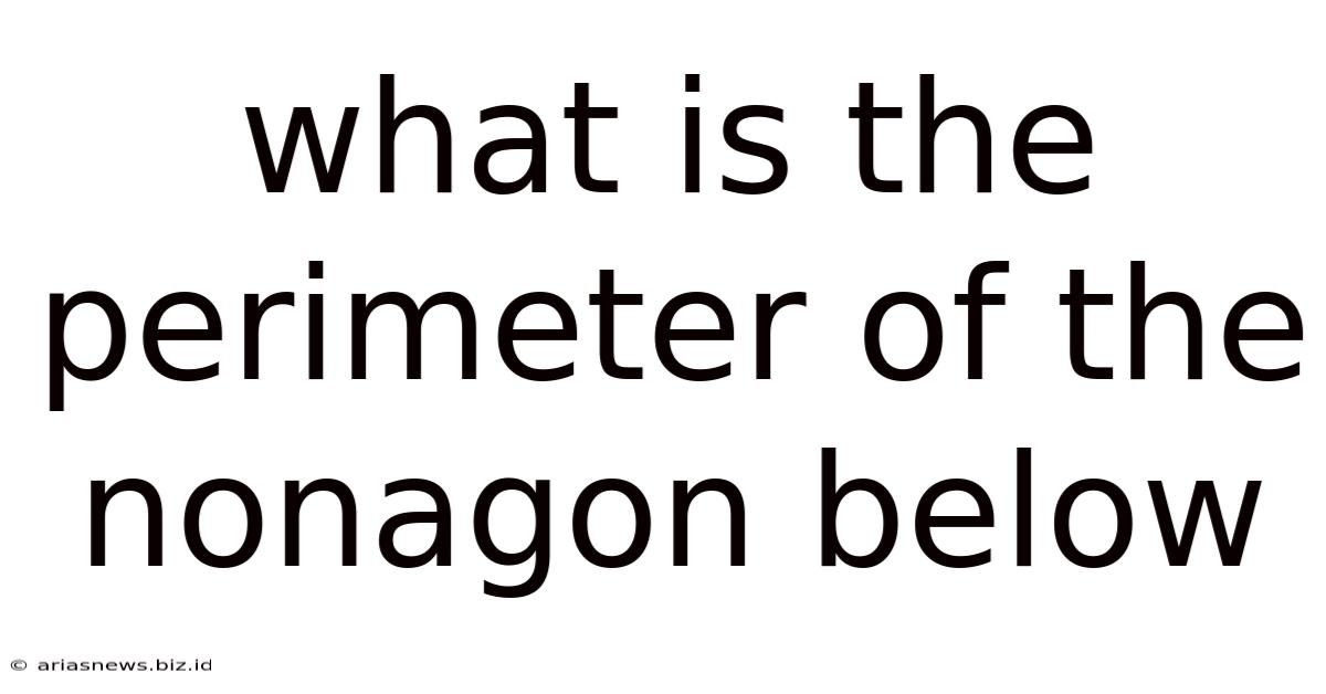 What Is The Perimeter Of The Nonagon Below
