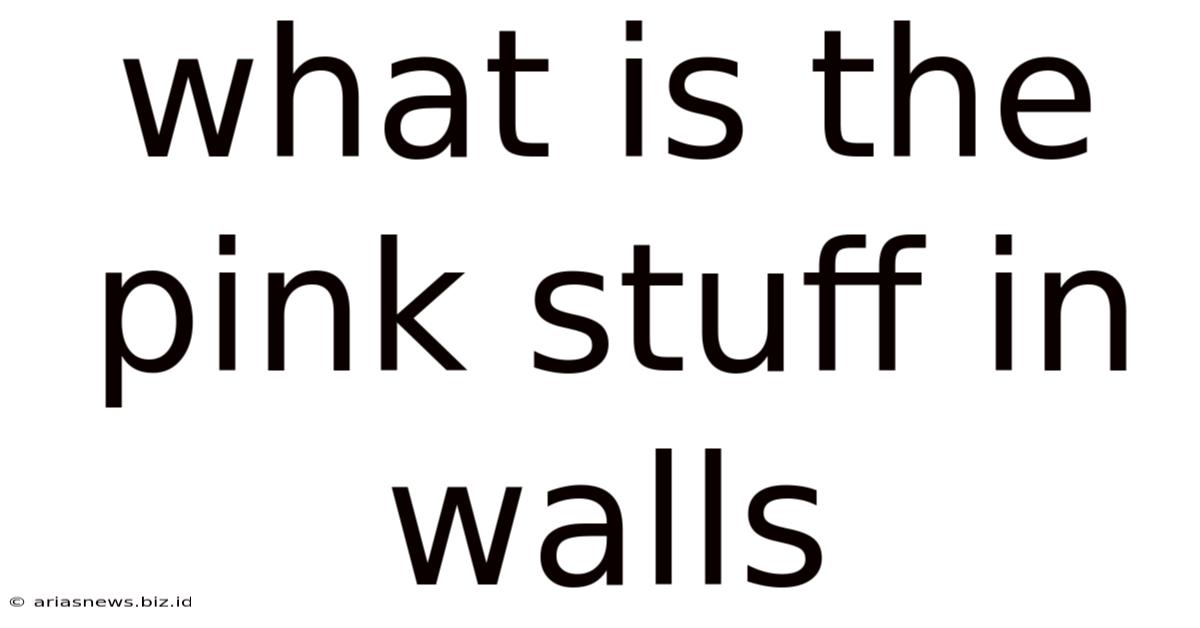 What Is The Pink Stuff In Walls