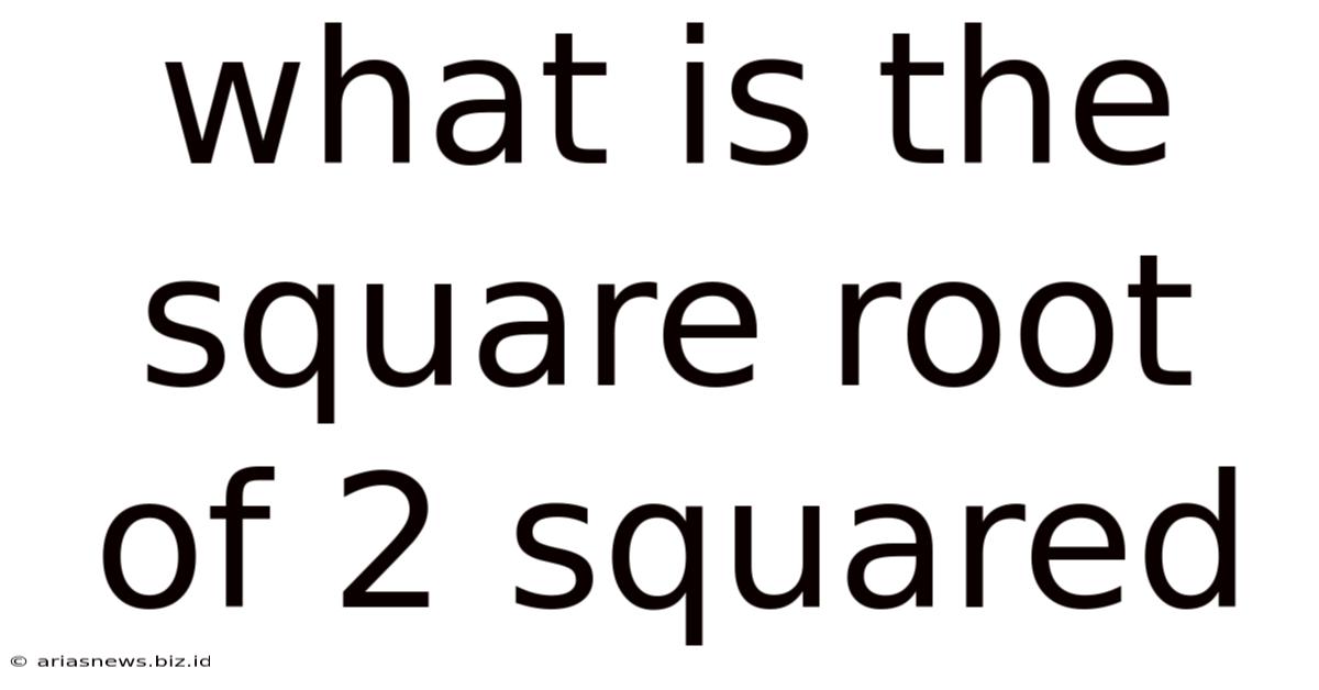 What Is The Square Root Of 2 Squared