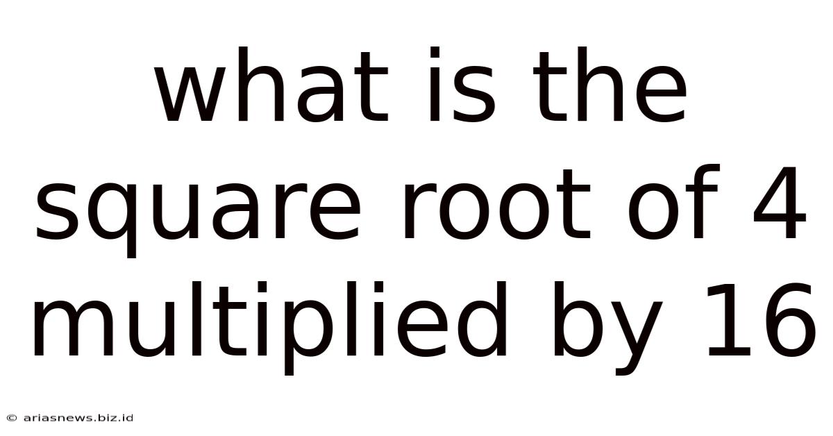 What Is The Square Root Of 4 Multiplied By 16