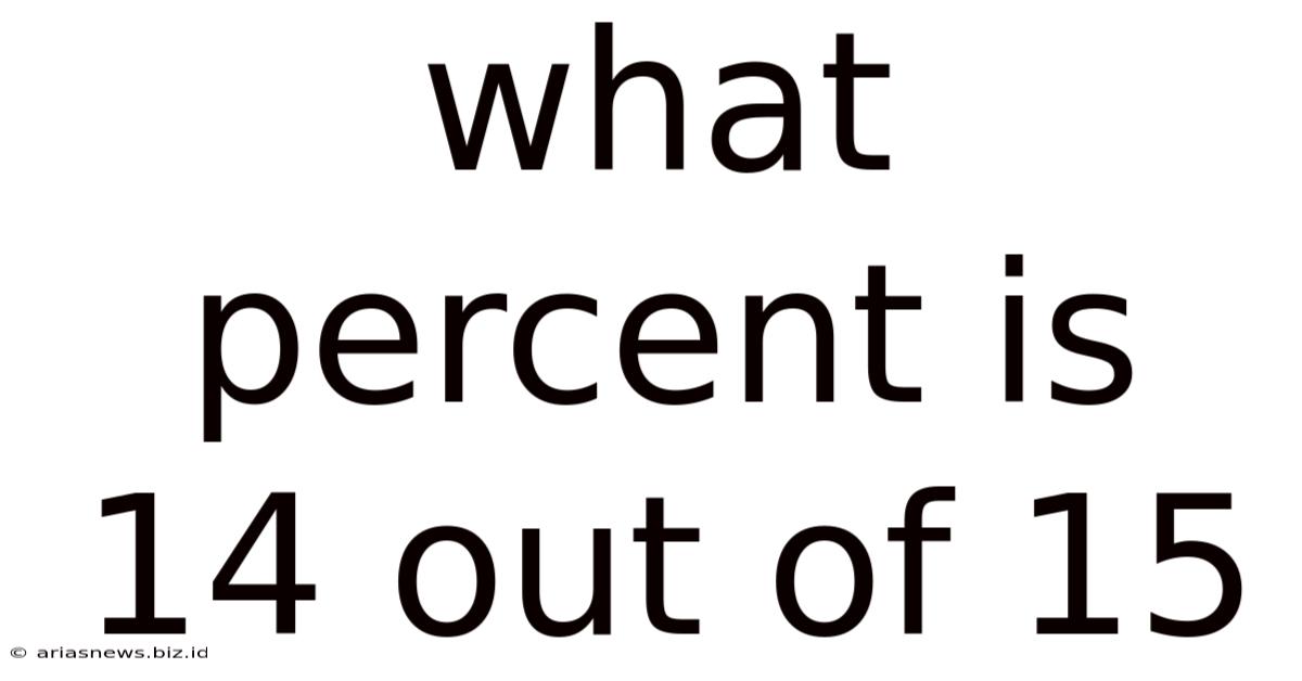What Percent Is 14 Out Of 15