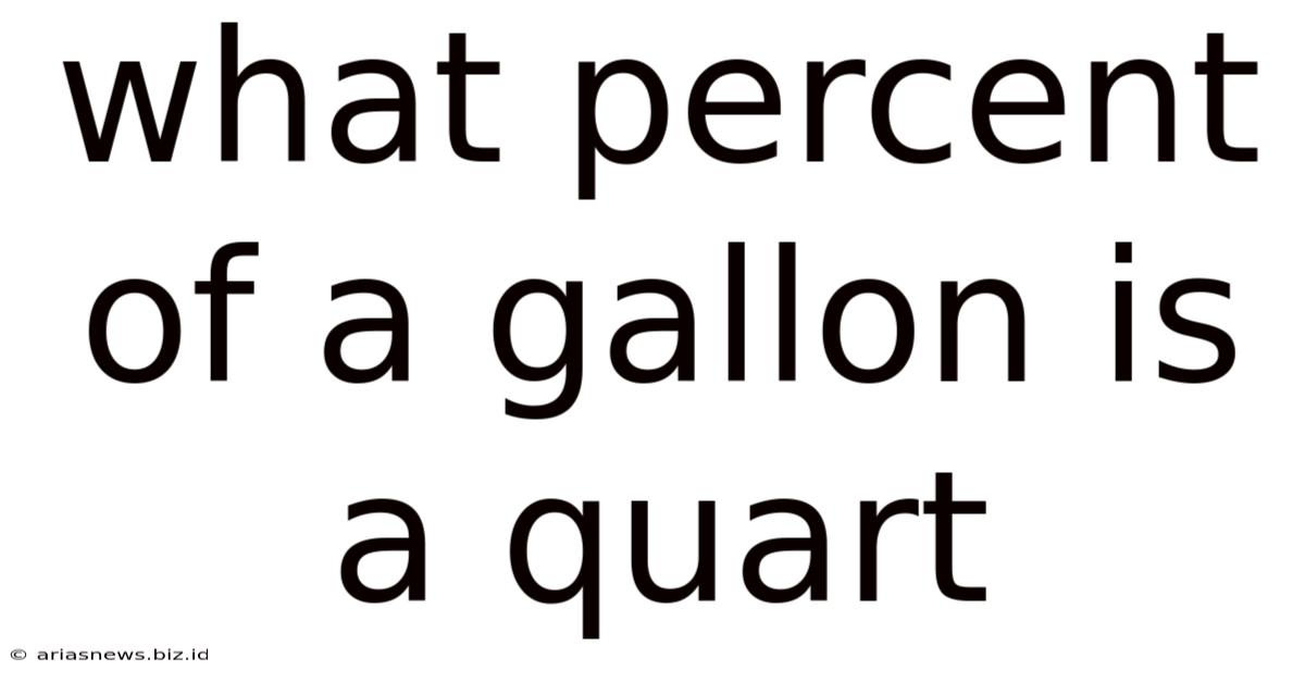 What Percent Of A Gallon Is A Quart