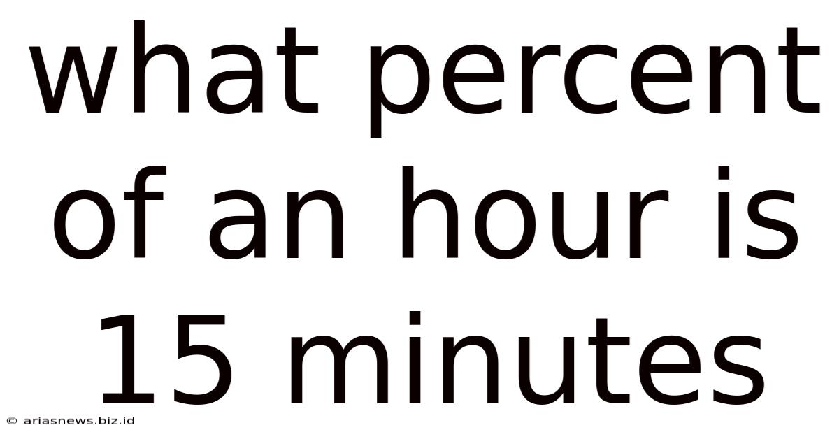 What Percent Of An Hour Is 15 Minutes