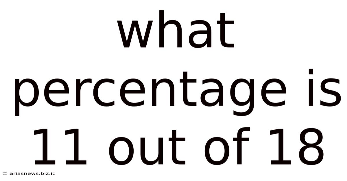 What Percentage Is 11 Out Of 18