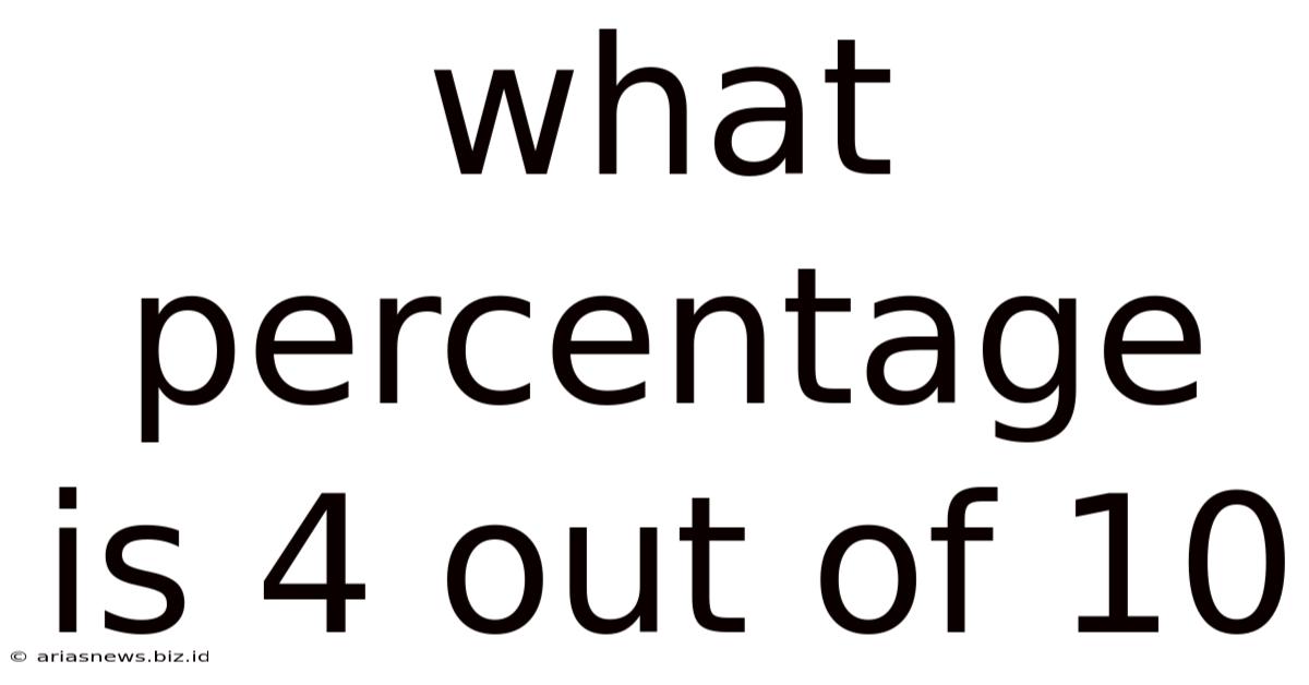 What Percentage Is 4 Out Of 10