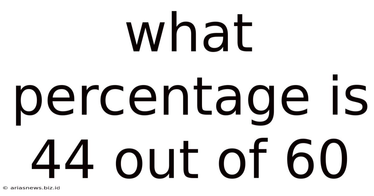 What Percentage Is 44 Out Of 60