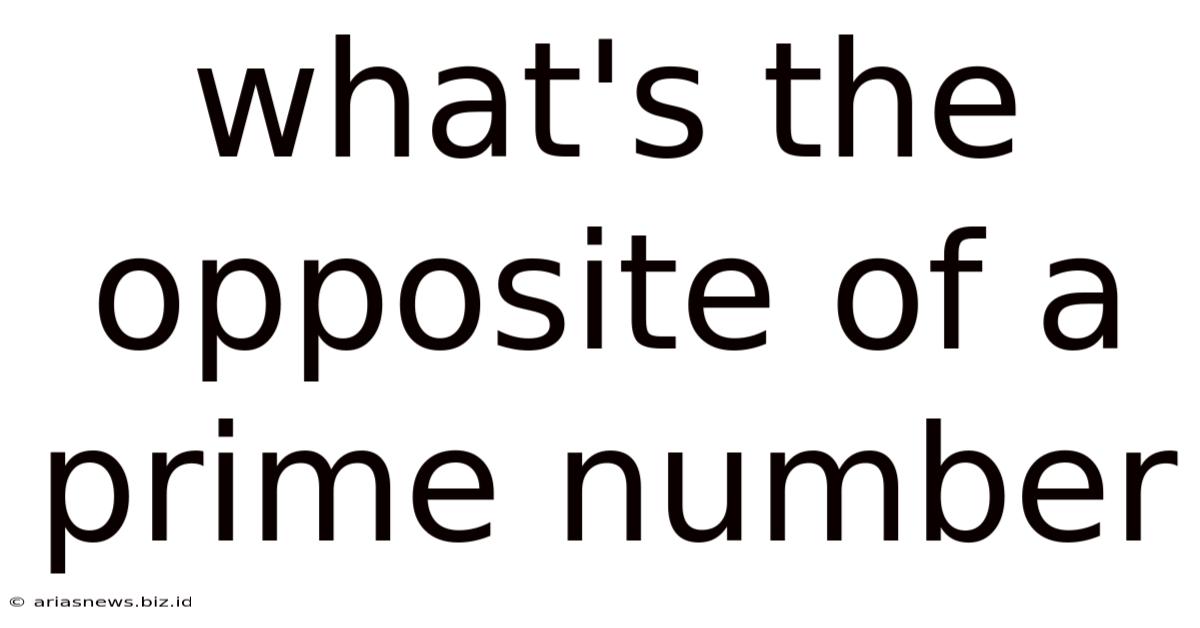 What's The Opposite Of A Prime Number