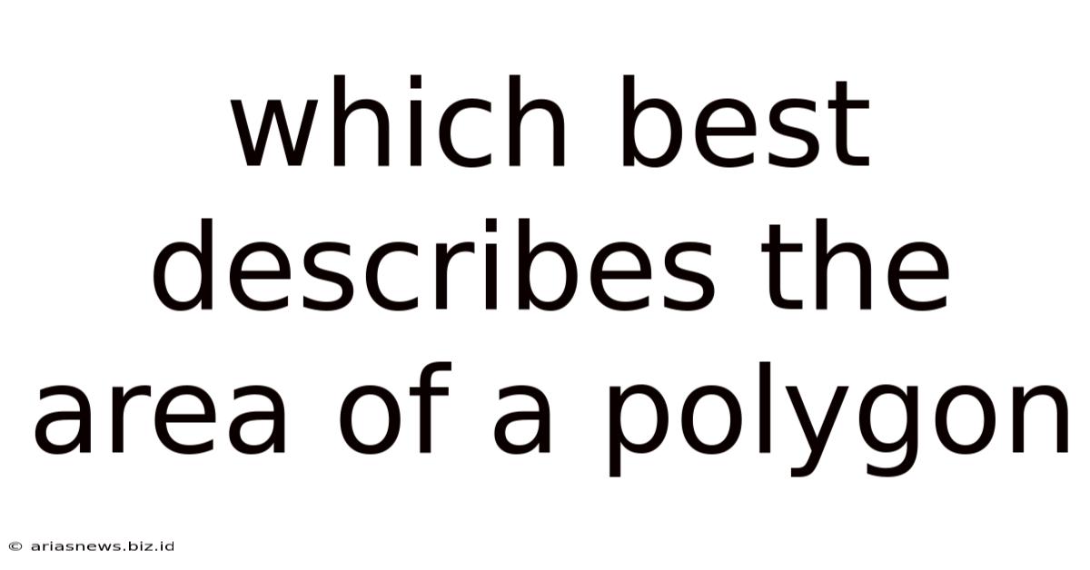 Which Best Describes The Area Of A Polygon