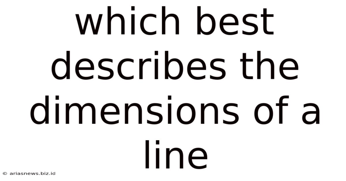 Which Best Describes The Dimensions Of A Line