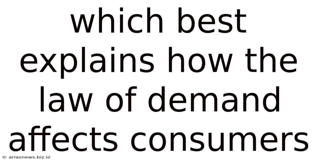 Which Best Explains How The Law Of Demand Affects Consumers