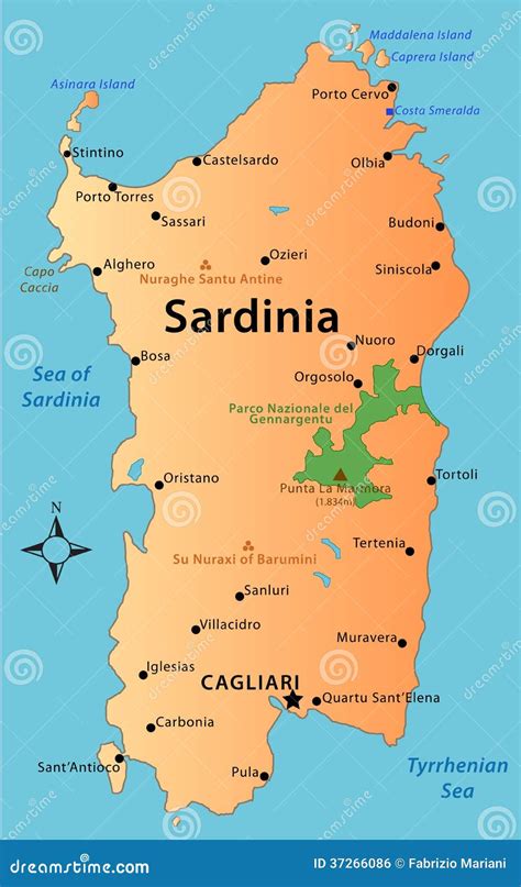 Which City Shown In The Farthest North In Sardinia