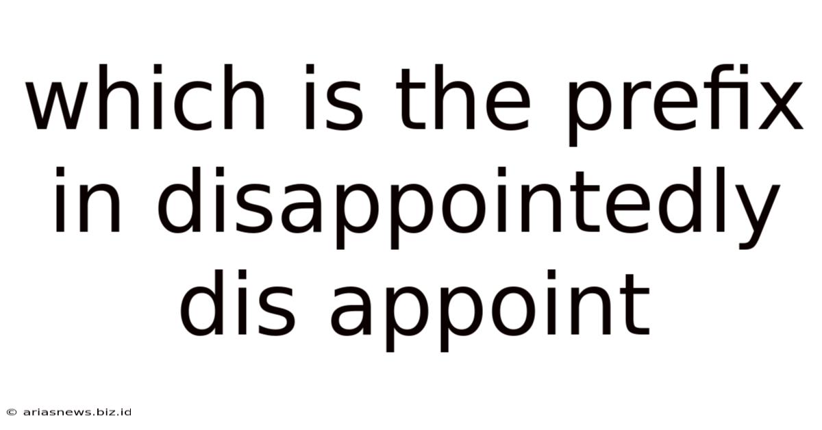 Which Is The Prefix In Disappointedly Dis Appoint