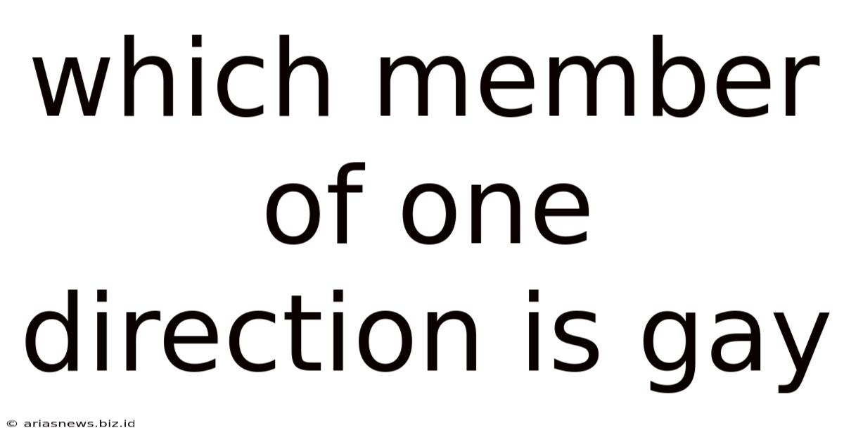 Which Member Of One Direction Is Gay