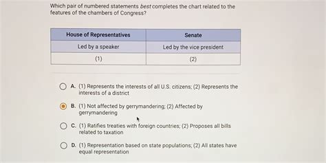 Which Pair Of Numbered Statements Best Completes