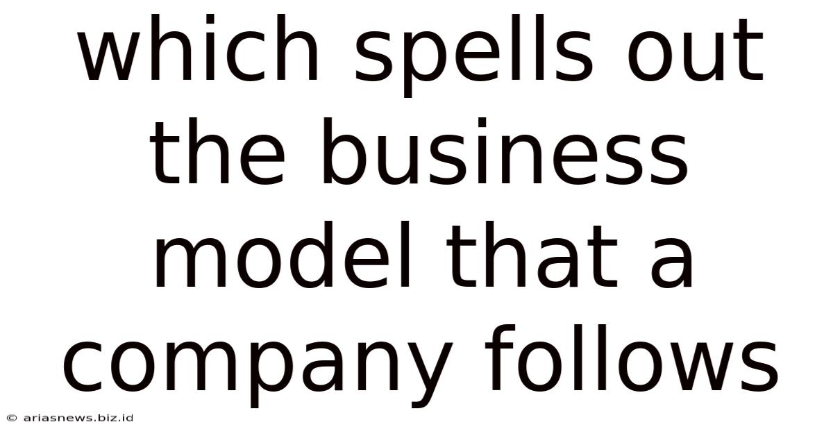 Which Spells Out The Business Model That A Company Follows