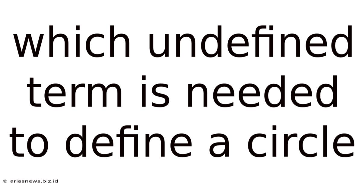 Which Undefined Term Is Needed To Define A Circle
