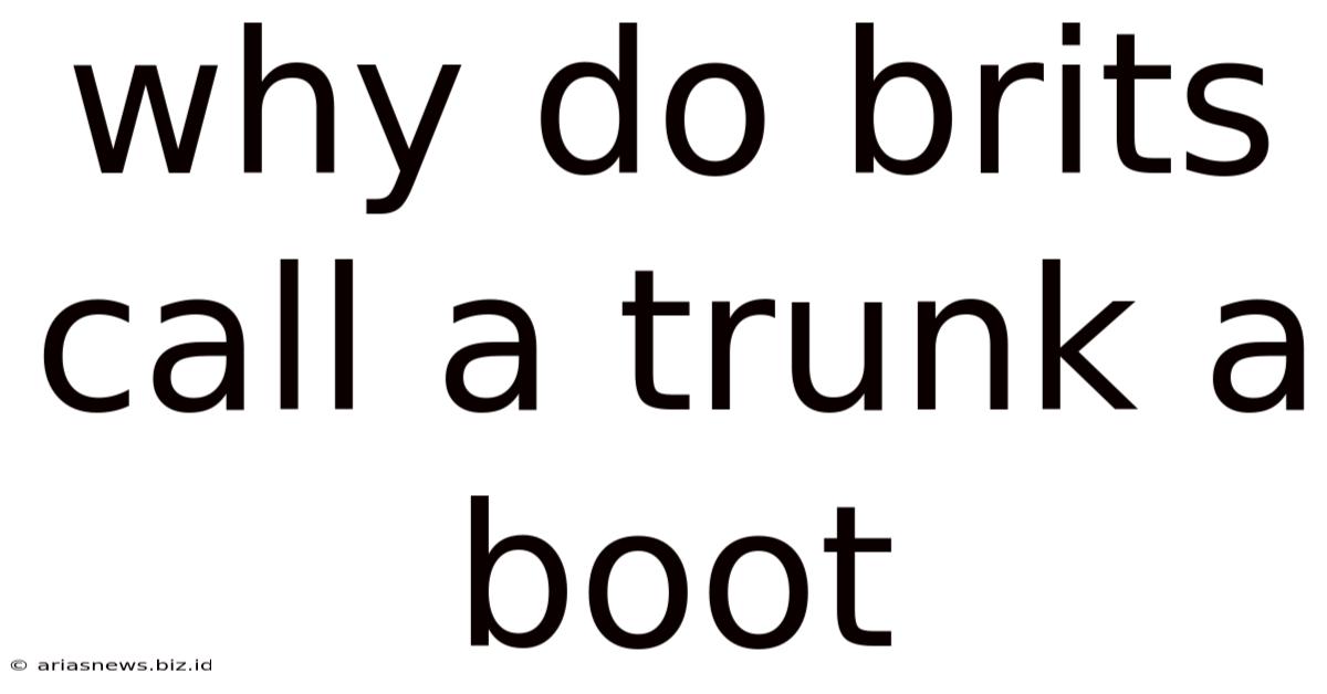 Why Do Brits Call A Trunk A Boot
