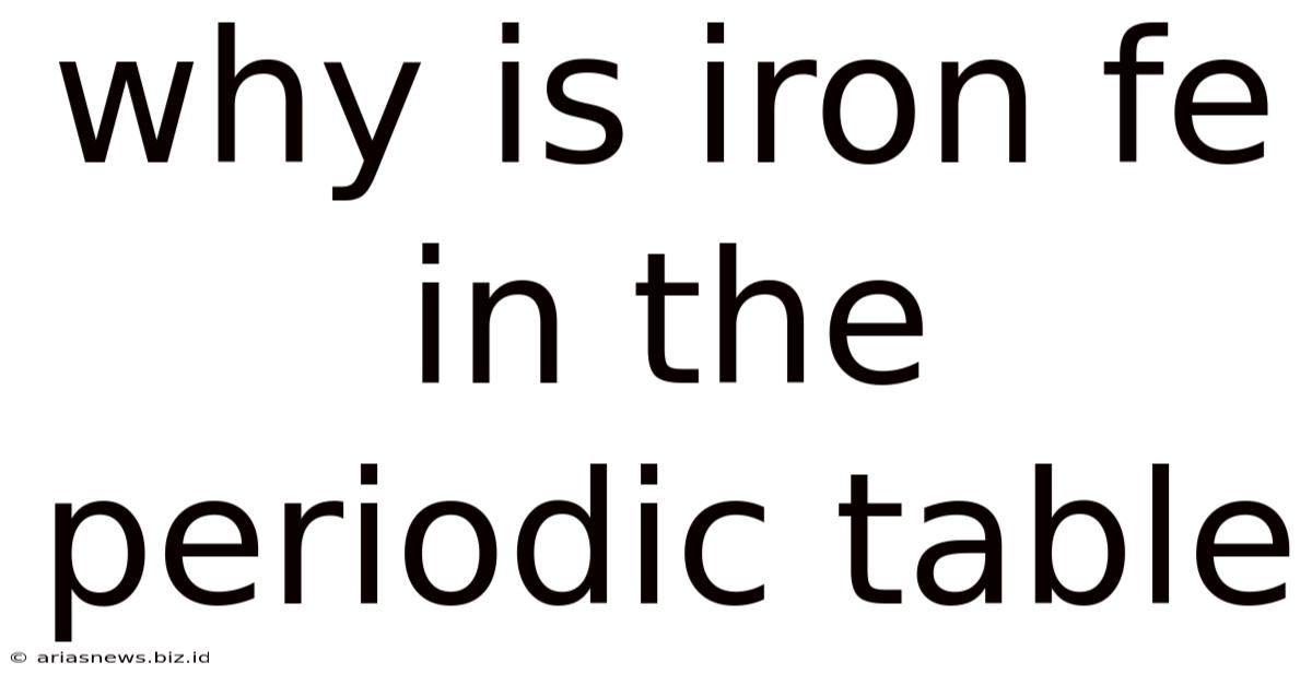 Why Is Iron Fe In The Periodic Table