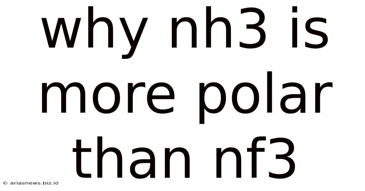Why Nh3 Is More Polar Than Nf3