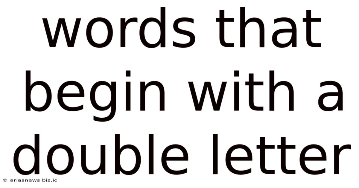 Words That Begin With A Double Letter