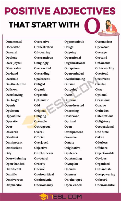 Words That Start With O To Describe Someone Positively